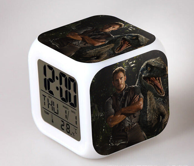 Jurassic Park digital kube vekkerklokke