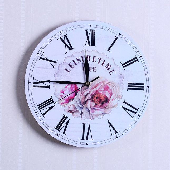 Retro 60-talls veggklokke, bilskilt design