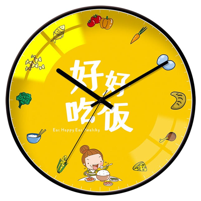 Moderne veggklokke med todelt urskive