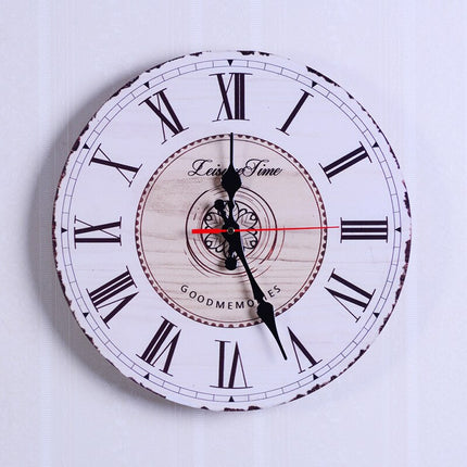 Retro 60-talls veggklokke, bilskilt design