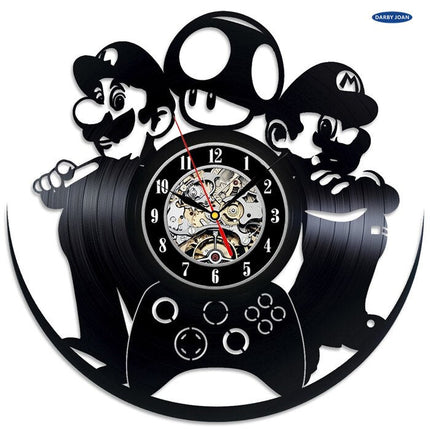 Super Mario gamer vinylklokke veggdekor