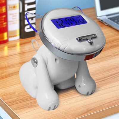 Digital robothund vekkerklokke for barn