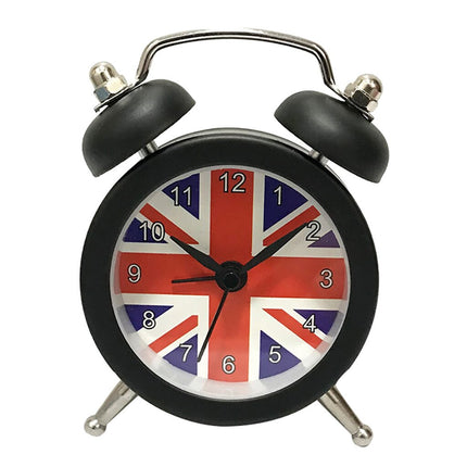 Retro vekkerklokke med Union Jack