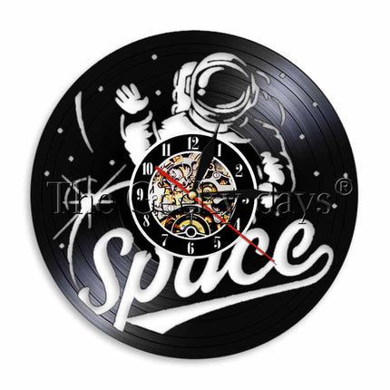 Vinylklokke med astronaut i verdensrommet