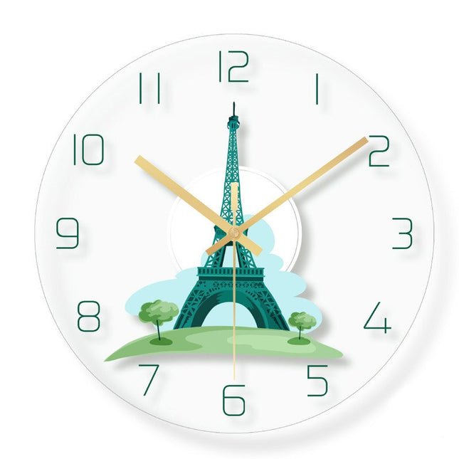 Morsom veggklokke med rev for barnerom