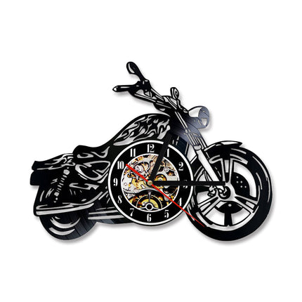 Motorsykkel vinylklokke for garasje dekor