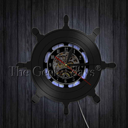 Maritim vinylklokke med anker