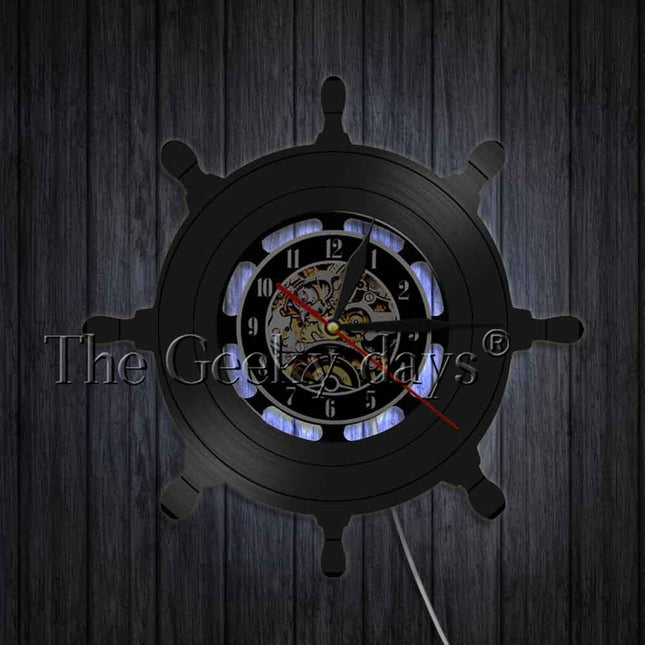 Maritim vinylklokke med anker