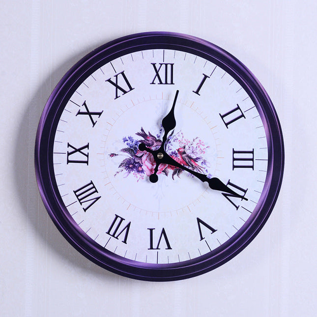 Retro 60-talls veggklokke, bilskilt design