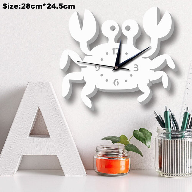 Hvit rakett veggklokke for barnerom