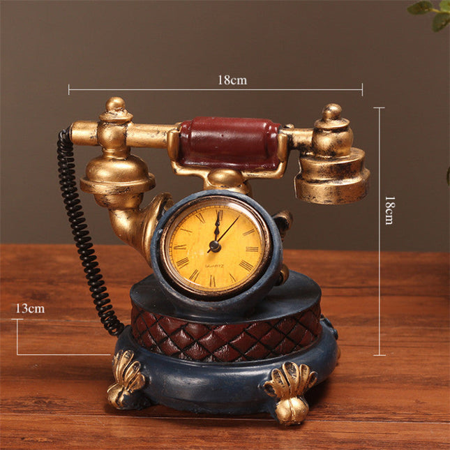 Retro bordklokke formet som telefon