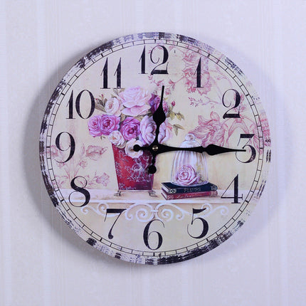 Retro 60-talls veggklokke, bilskilt design