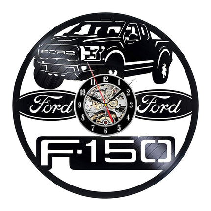 Ford Mustang bil vinylplate veggklokke