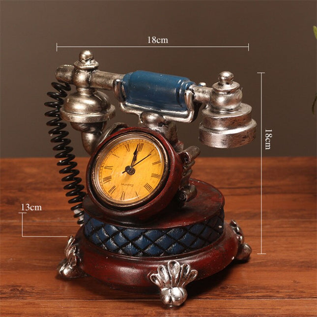 Retro bordklokke formet som telefon