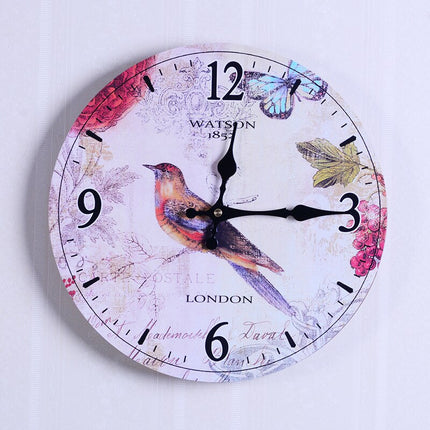 Retro 60-talls veggklokke, bilskilt design