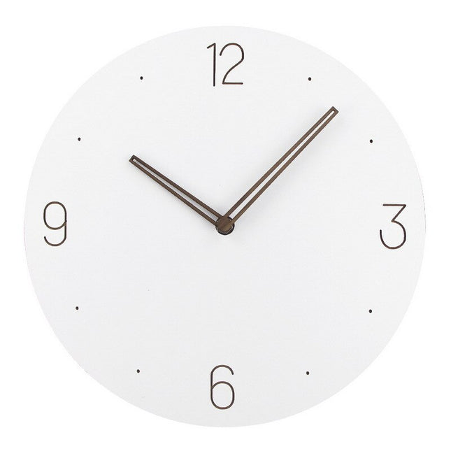 Minimalistisk rund veggklokke i gråblå