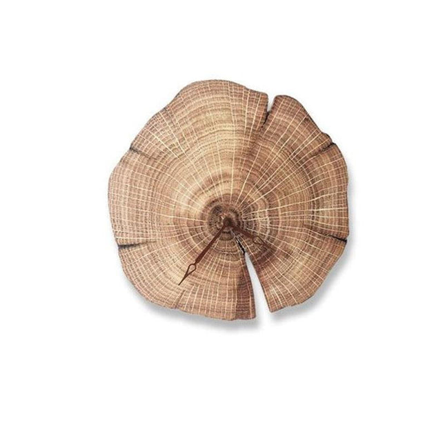 Rustikk veggklokke i ekte treskive