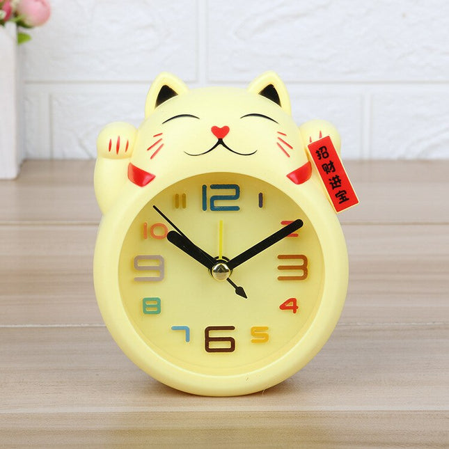 Maneki-neko japansk lykkekatt vekkerklokke