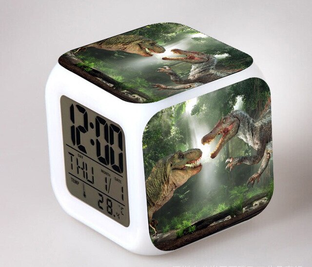 Jurassic Park digital kube vekkerklokke