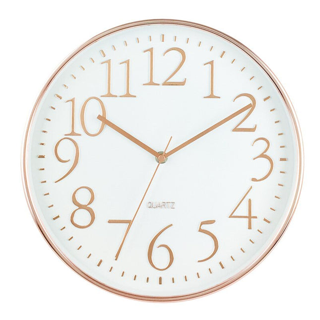 Moderne kvartsklokke med hvit marmor urskive