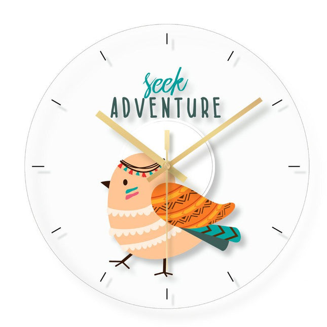 Morsom veggklokke med rev for barnerom