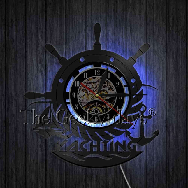 Maritim vinylklokke med anker