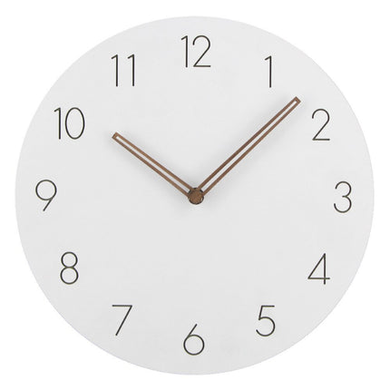 Minimalistisk rund veggklokke i gråblå