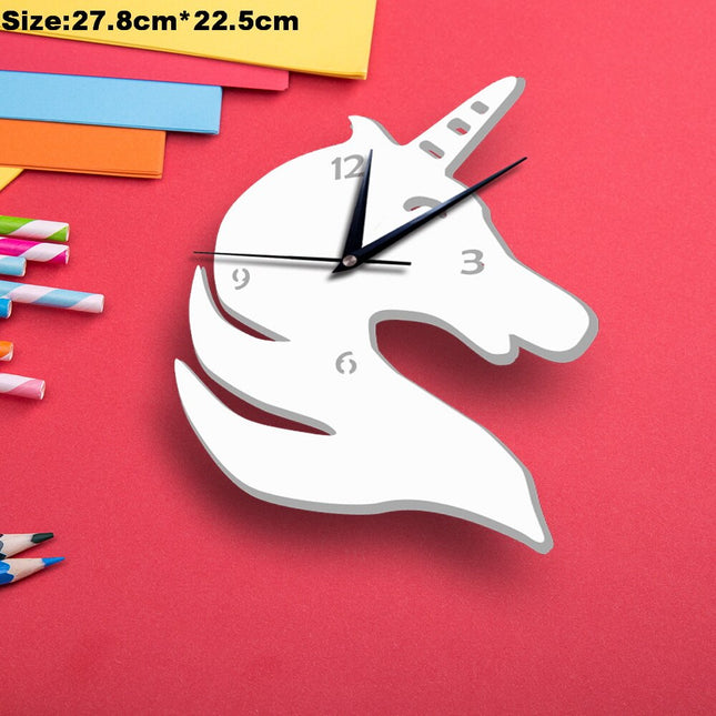 Hvit rakett veggklokke for barnerom