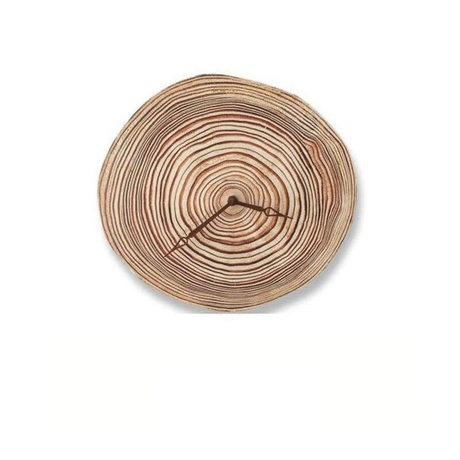 Rustikk veggklokke i ekte treskive