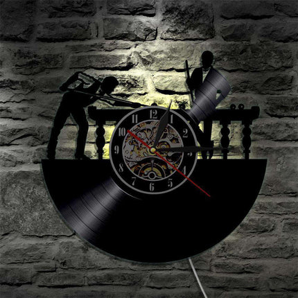 Retro biljard vinylklokke med LED