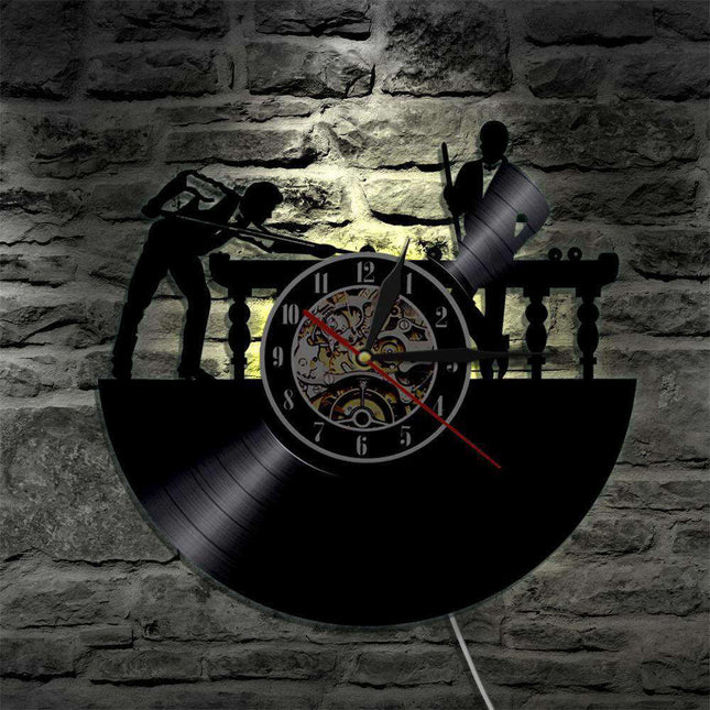 Retro biljard vinylklokke med LED