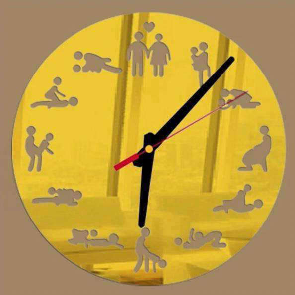 Kamasutra veggklokke med speil design