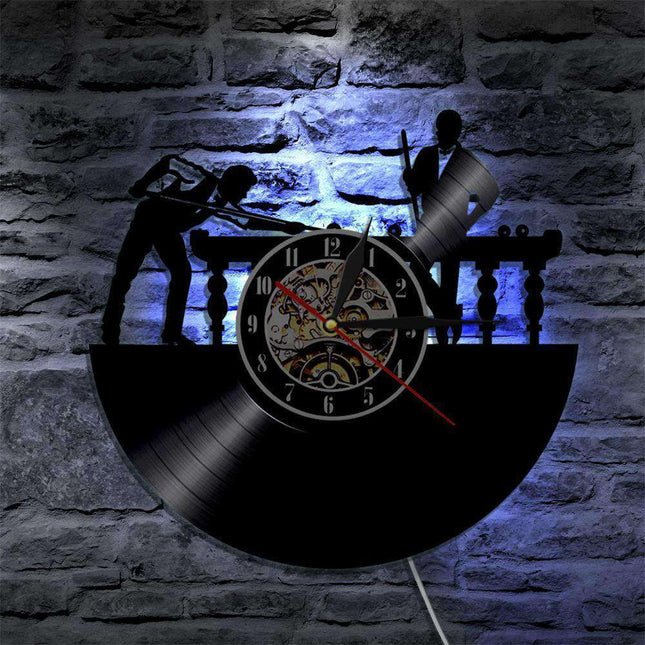 Retro biljard vinylklokke med LED