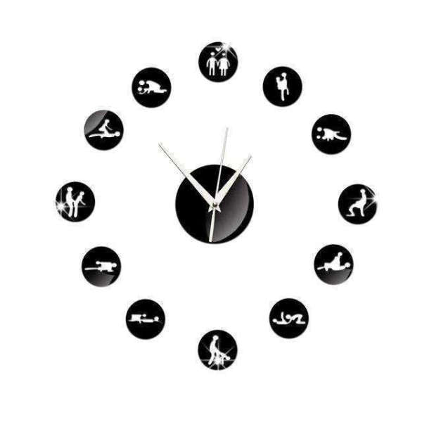 DIY Kamasutra veggklokke med klistremerker