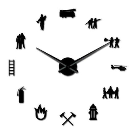 3D veggklokke med redningstjeneste-tema