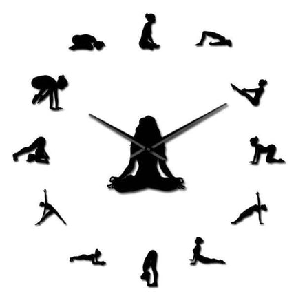 Rammeløs DIY veggklokke med zen-tema