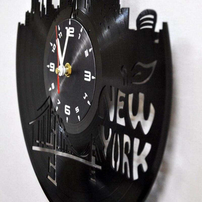 New York monumenter silhuett vinylklokke