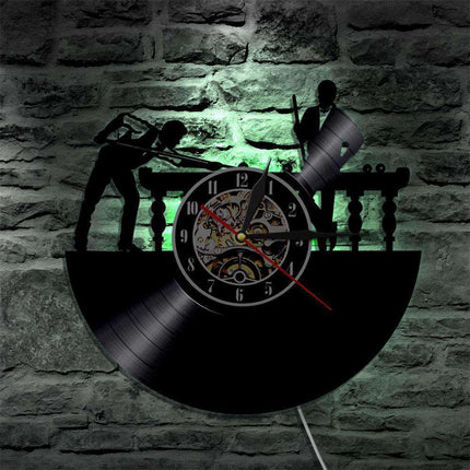 Retro biljard vinylklokke med LED