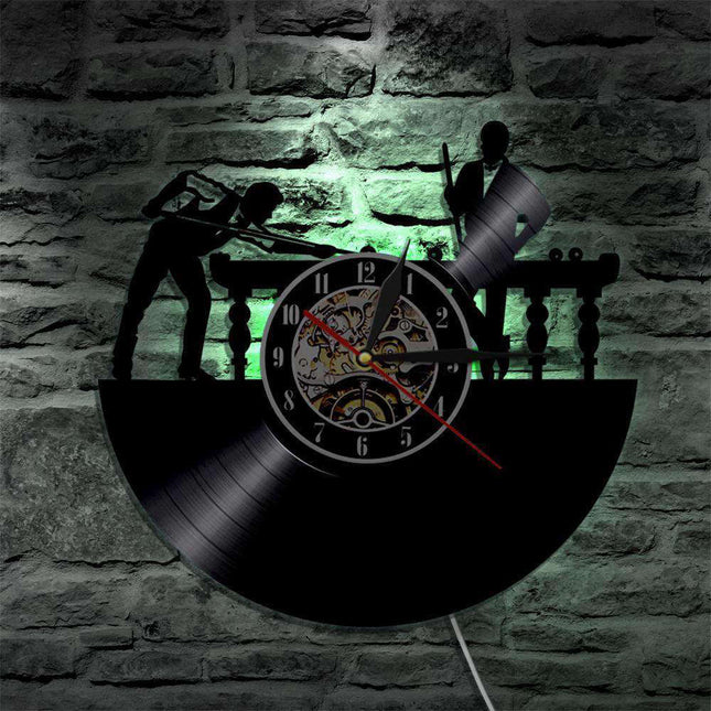 Retro biljard vinylklokke med LED