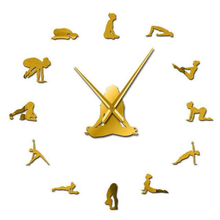 Rammeløs DIY veggklokke med zen-tema