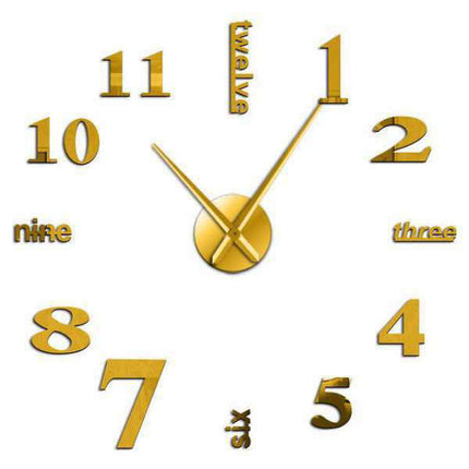 DIY veggklokke med engelske tallord