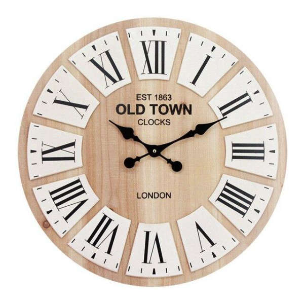 Vintage veggklokke med synlige tannhjul