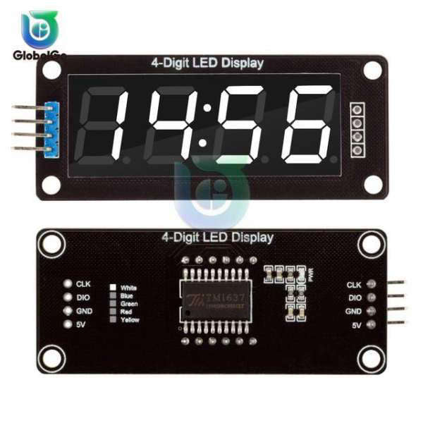 4-sifret LED display klokkemodul