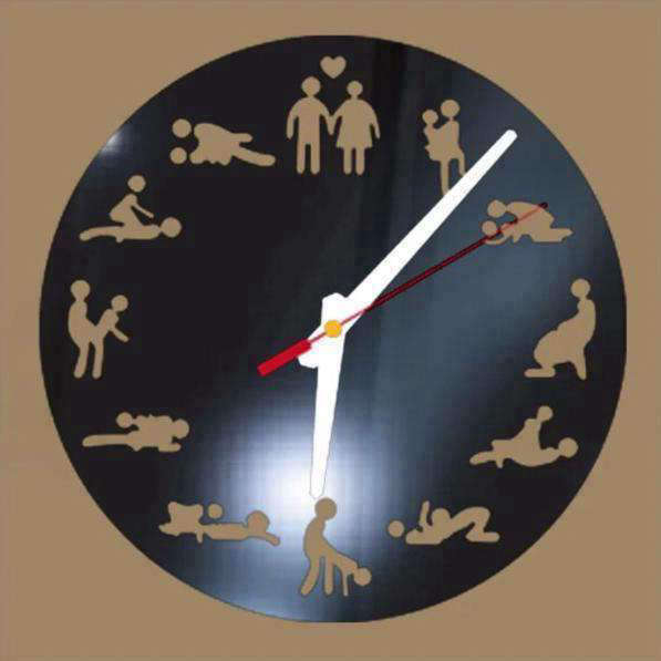 Kamasutra veggklokke med speil design