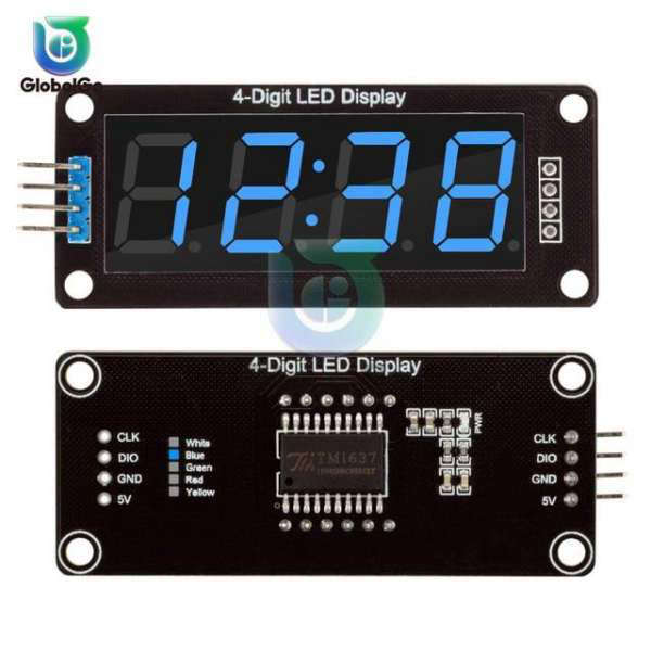 4-sifret LED display klokkemodul