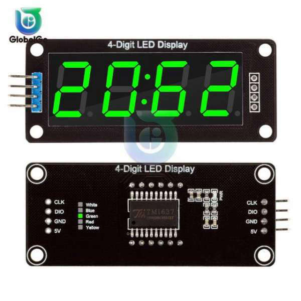 4-sifret LED display klokkemodul