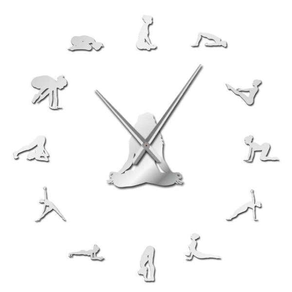 Rammeløs DIY veggklokke med zen-tema