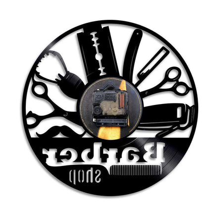 Barbershop vinylklokke med LED-lys