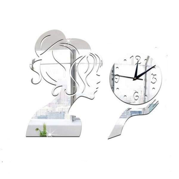 Prinsesse speil veggklokke for jenterom