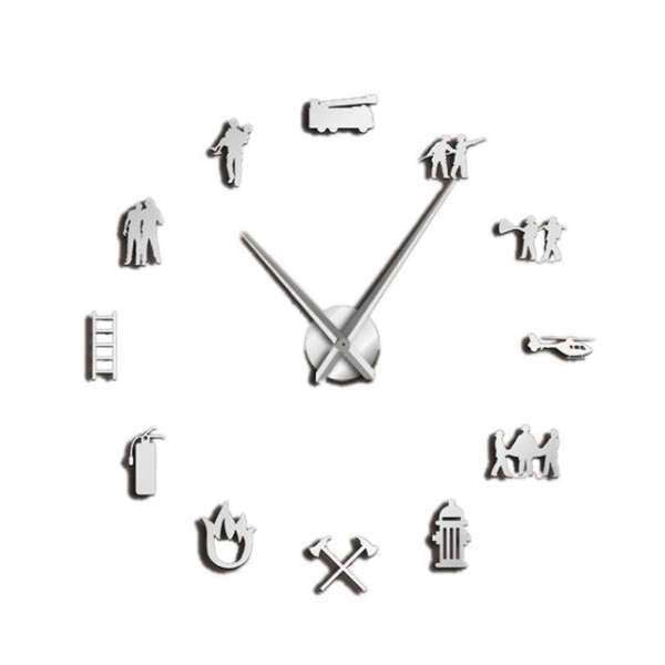 3D veggklokke med redningstjeneste-tema